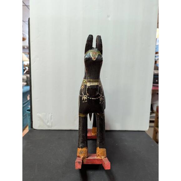 Antique Toy Horse Folk Art - Etsy Antique Primitive Folk Art Painted Wood Rocking Horse Wanderer Romani 12” Wide